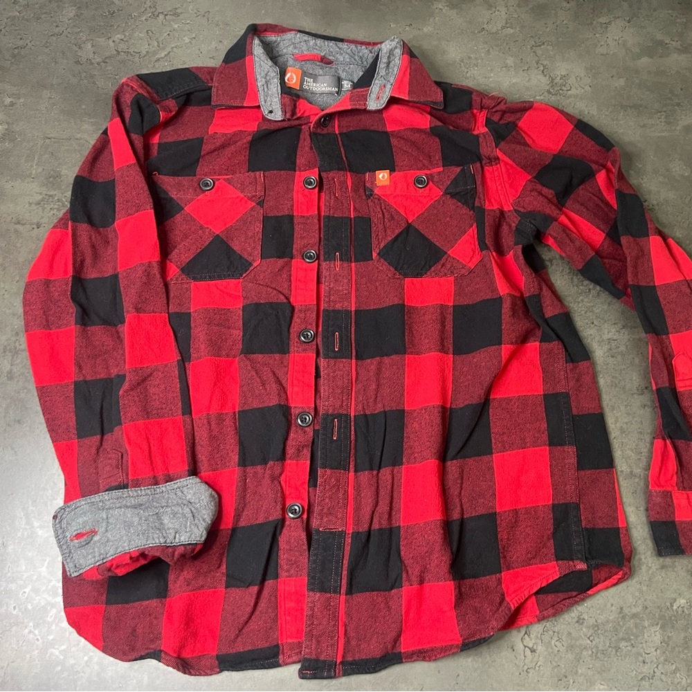 Classic Red and Black Plaid Men's Shirt